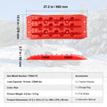 2x Traction Boards PP Mud Snow Sand Recovery Red Storage Bag