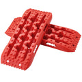 2x Traction Boards PP Mud Snow Sand Recovery Red Storage Bag