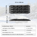 2x Traction Boards Mud Snow Sand PP Black Short Storage Bag