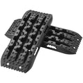 2x Traction Boards Mud Snow Sand PP Black Short Storage Bag