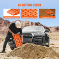 2PC Traction Boards Mud Snow Sand PP Orange with Storage Bag