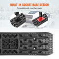 2x Traction Boards Mud Snow Sand PP Black with Storage Bag