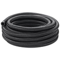 8AN Fuel Line Kit, 6.1 m Fuel Hose Kit, 1.0 cm Nylon Stainless Steel Braided Fuel Line Oil/Gas/Diesel Hose End Fitting Kit, with 12 PCS Swivel Fitting Adapter Kit, Black