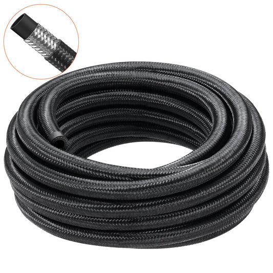 8AN Fuel Line Kit 6.1m Stainless Steel Braided Hose 12pc Fitting