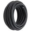 6AN Fuel Line Kit, 7.62 m Fuel Hose Kit, Nylon Stainless Steel Braided PTFE Fuel Line Kit, E85/Oil/Gas/Diesel Hose End Fitting Kit, with 15 PCS Swivel Fitting Adapter Kit, Black
