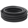 6AN Fuel Line Kit, 7.62 m Fuel Hose Kit, Nylon Stainless Steel Braided PTFE Fuel Line Kit, E85/Oil/Gas/Diesel Hose End Fitting Kit, with 15 PCS Swivel Fitting Adapter Kit, Black