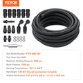 6AN Fuel Line Kit 7.62m Nylon Braided PTFE Hose E85 Oil Gas Diesel
