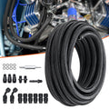 6AN Fuel Line Kit 7.62m Nylon Braided PTFE Hose E85 Oil Gas Diesel