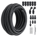 6AN Fuel Line Kit 7.62m Nylon Braided PTFE Hose E85 Oil Gas Diesel