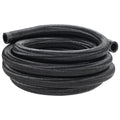 10AN Fuel Line Kit, 3.05 m Fuel Hose Kit, 1.4 cm Nylon Stainless Steel Braided Fuel Line Oil/Gas/Diesel Hose End Fitting Kit, with 7 PCS Swivel Fitting Adapter Kit, Black