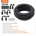 6AN Fuel Line Kit 6.1m Stainless Steel Braided Hose 12pc Fitting