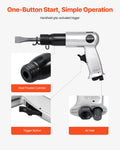 Air Hammer 3500BPM Pneumatic 70mm Stroke 4 Chisels