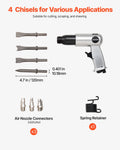 Air Hammer 3500BPM Pneumatic 70mm Stroke 4 Chisels