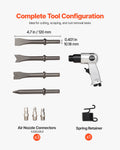 Air Hammer 4500BPM Pneumatic Chisel Scaler Tool 4 Chisels