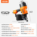 MCN90 Coil Framing Nailer 45-90mm 15° Pneumatic Nail Gun