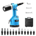 Pneumatic Air Riveter Gun Kit 13 Nose Pieces Heavy Duty
