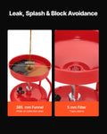 95L Air Operated Oil Drain Tank Portable Wheels Adjustable Funnel