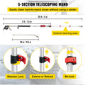 Telescoping Pressure Washer Wand 20ft 4000PSI 5 Nozzles Silver