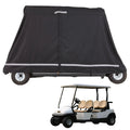 4 Passenger Golf Cart Cover, 600D Polyester Full Cover, Universal Fits for Most Brand Club Car Covers, Waterproof, Sunproof, and Dustproof Outdoor Golf Cart Cover with Three Zipper Doors, Black