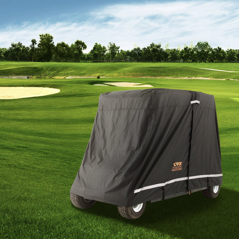 4 Passenger Golf Cart Cover 600D Polyester Waterproof Black