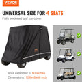VEVOR Golf Cart Cover 4 Seater 600D Polyester Waterproof Universal