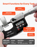 Digital Outside Micrometer 0-25.4mm 0.001mm Resolution LCD Case