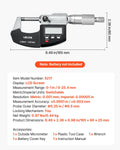 Digital Outside Micrometer 0-25.4mm 0.001mm Resolution LCD Case