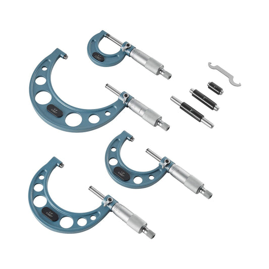 4pc Micrometer Set 0-1 1-2 2-3 3-4 inch Outside Machinist Tool