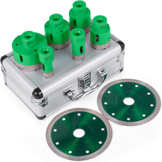 6pcs Diamond Hole Saw Set 20-68mm Glass Tile Granite Ceramic M14