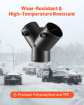 Diesel Heater 75mm Duct Connector 3-Way Y Branch 2x90° Valves