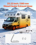 Diesel Heater Exhaust Hose 600mm Stainless Steel with Clamps
