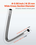 Diesel Heater Exhaust Hose 600mm Stainless Steel with Clamps