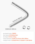 Diesel Heater Exhaust Hose 600mm Stainless Steel with Clamps