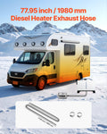 Diesel Heater Exhaust Hose 1980mm Stainless Steel Flexible Pipe 2KW