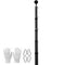 25FT Telescopic Flagpole Kit, Heavy Duty Aluminum Alloy Flag Pole Kit in Ground for Outside, 3 Display Modes Flagpole with Professional Accessories, Black