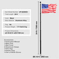 25FT Telescopic Flagpole Kit, Heavy Duty Aluminum Alloy Flag Pole Kit in Ground for Outside, 3 Display Modes Flagpole with Professional Accessories, Black