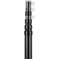 25FT Telescopic Flagpole Kit, Heavy Duty Aluminum Alloy Flag Pole Kit in Ground for Outside, 3 Display Modes Flagpole with Professional Accessories, Black