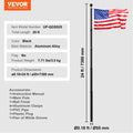 25FT Telescopic Flagpole Kit Heavy Duty Aluminum Alloy Black