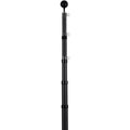 25FT Telescopic Flagpole Kit Heavy Duty Aluminum Alloy Black
