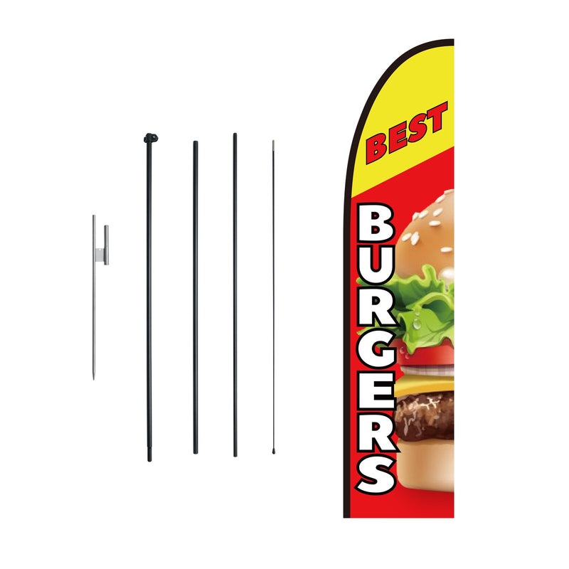 Feather Flag Kit 16.3ft Swooper Flag Poles Advertising Banner
