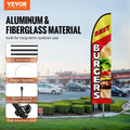 Feather Flag Kit 16.3ft Swooper Flag Poles Advertising Banner