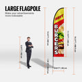 Feather Flag Kit 16.3ft Swooper Flag Poles Advertising Banner