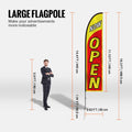 Open Flags for Business Advertising Feather Flag Kit Welcome