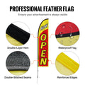 Open Flags for Business Advertising Feather Flag Kit Welcome