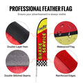 Auto Repair Feather Flag Kit 16.3ft Swooper Banner Poles