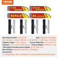 Auto Repair Feather Flag Kit 16.3ft Swooper Banner Poles