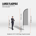 Feather Flag Pole Kit 2 Pack 12.7ft Swooper Sign Flags Outdoor