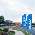 Feather Flag Pole Kit 2 Pack 12.7ft Swooper Sign Flags Outdoor
