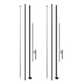Feather Flag Pole Kit 2 Pack 12.7ft Swooper Sign Flags Outdoor