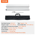 Feather Flag Pole Kit 16.3ft Swooper Outdoor Advertising Sign Stake Bag